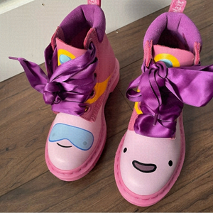 [5] Rare Dr.Martens Adventure Time The Bubblegum Princess Pink Combat Boot
